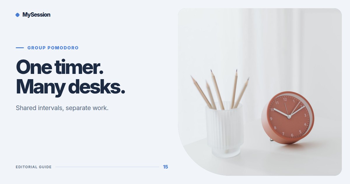 Red desk clock beside a cup of pencils on a white desk and the words One timer. Many desks