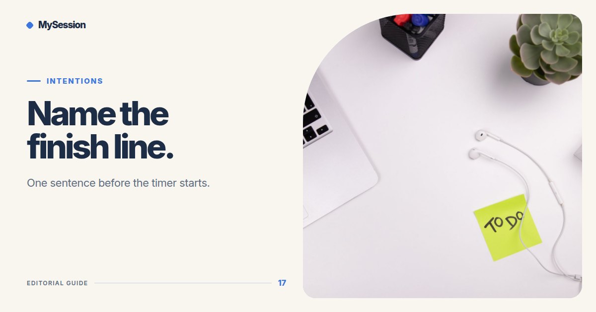To Do sticky note on a white desk near a laptop beside the words Name the finish line